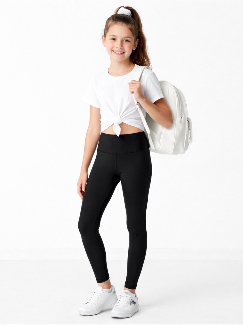 Ideology Girls Black High Rise Leggings Size S NWT‎ Stretch Activewear